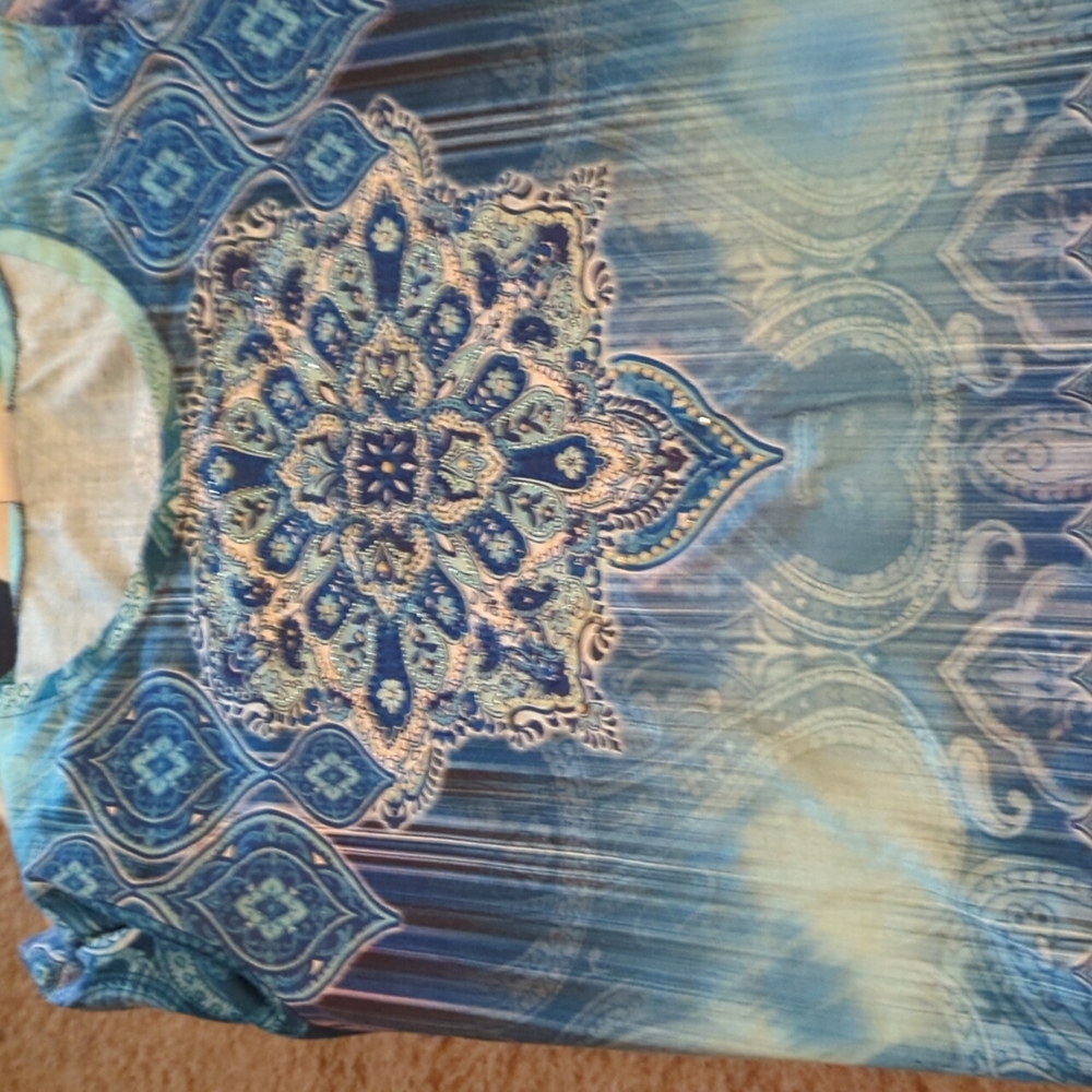 Blue pattern shirt